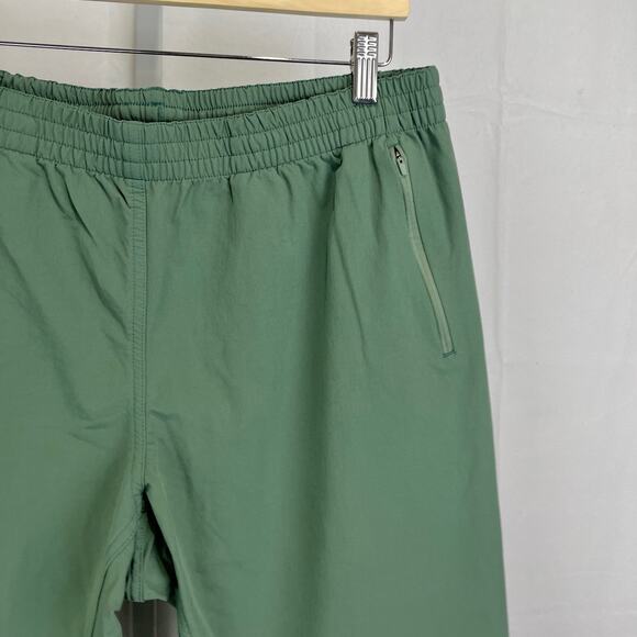 OUTDOOR VOICES RecTrek Ankle Crop Pants Zip Pocket Stretch Nylon Green XL - Picture 5 of 9